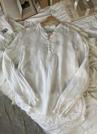 Лляна чоловічасорочка біла