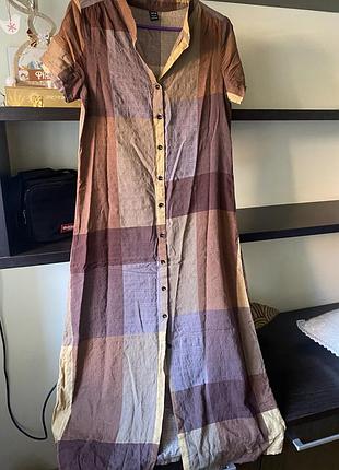 Сукня довга гудзики літня