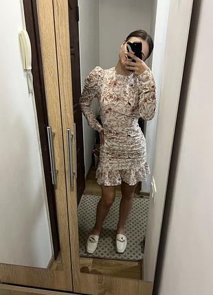 Сукня в квітковий принт in the style / літня сукня / сукня коротка /