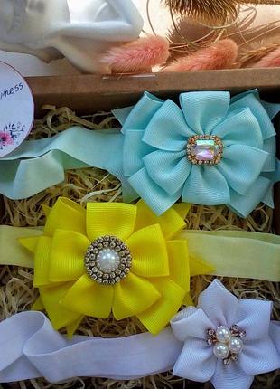 🌸 набор нежных повязок для самых маленьких принцесс 🌸