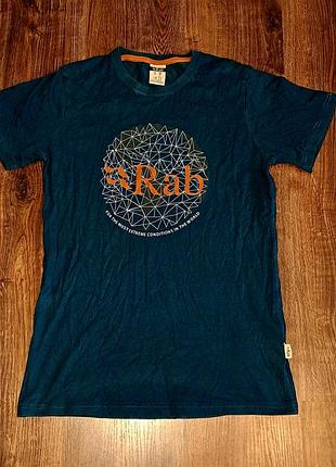 Мужская уникальная футболка rab с крупным лого оригинал