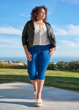 Джинсовые стрейчевые бриджи батал р.24