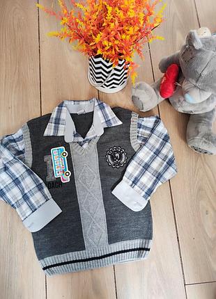 Рубашку обманка для школы и садочка