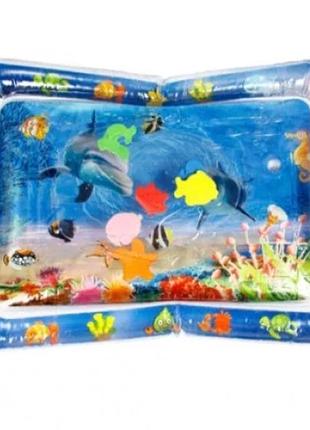 Водний акваковрик для малюків з рибками 65x45 см