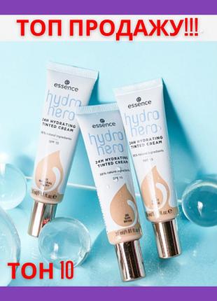 Тональный крем essence hydro hero 24h hydrating tinted cream spf15