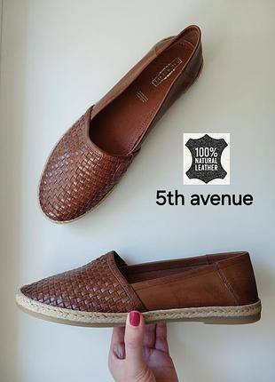 Шкіряні туфлі еспадрильї макасини балетки сліпони натуральна шкіра