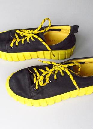 Кроссовки подростковые bistfor 34(23см) кожаные, на шнуровке