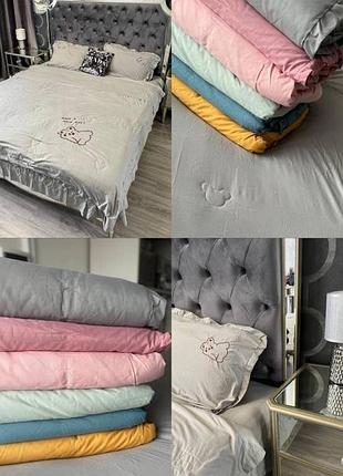 Літній набір 🐻 «ведмедик» ніжний і стильний комплект постільної білизни