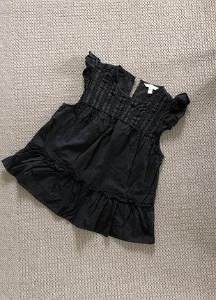 Блуза топ без рукавів рукавов натуральная хлопковая натурална бавовняна