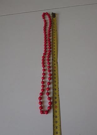 Винтажные красные бусы 7