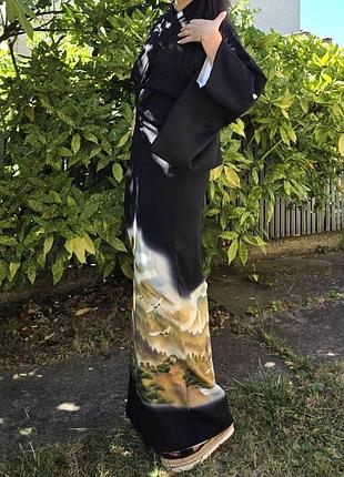 Японське кімоно ручної роботи houmongi kimono вінтаж