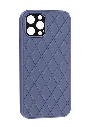 Чехол кожа люкс 2021 для apple iphone 12 pro purple