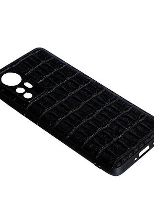 Накладка leather case xiaomi 12 / 12x, кроко, ультратонкая, силикон+экокожа 2