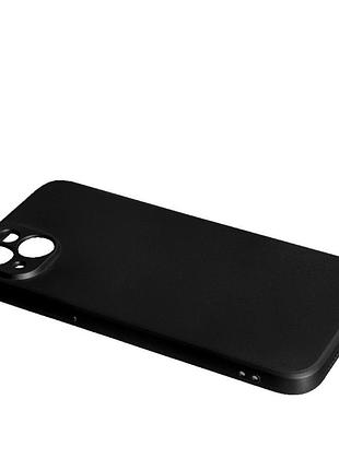 Силіконовий чохол smtt (aa) apple iphone 14 plus, чорний, tpu touch soft, оригінальний чохол 3