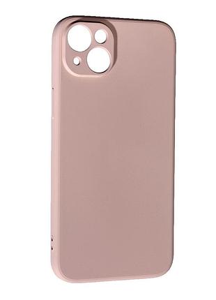 Силиконовый чехол case smtt (aa) для apple iphone 14 plus pink sand