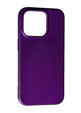 Силиконовый чехол case smtt (aa) для apple iphone 15 pro violet