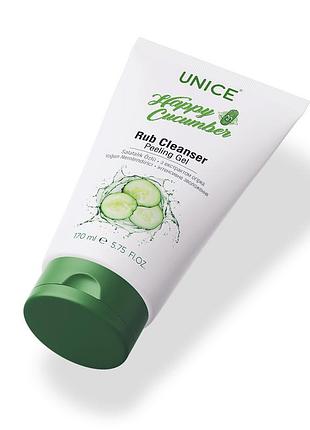 Гель-пілінг  скатка з екстрактом огірка unice, 170 мл