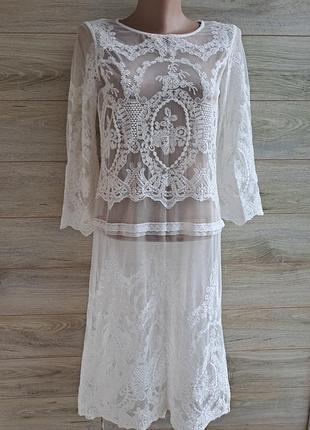 Ажурная туника zara  разм s