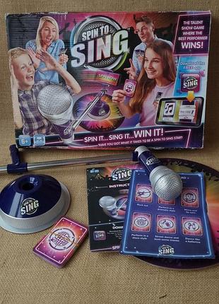 Настільна гра spin to sing рулетка талантів шоу талантів караоке пение співи мова англійська
