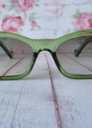 Сонцезахисні окуляри градієнтом ретро очки uv400 зелені бутилкове скло