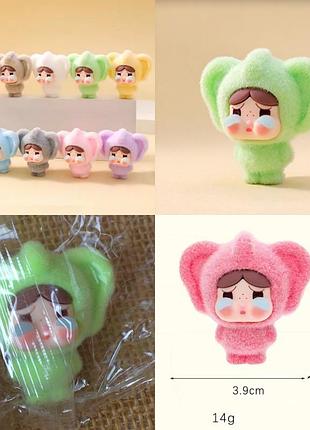 Фігурка crybaby  плакса 3,9 см флокована іграшка слоник слоненя слоненок флок аниме-фигурка crying again