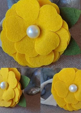 Пов'язка з квітами для новонароджених та старше фетрові квіти з фетру на гумці прикраси вінок квітка з фетру