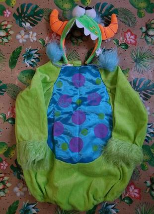 Костюм динозавр дракон лягушка зеленый кузнечик монстр