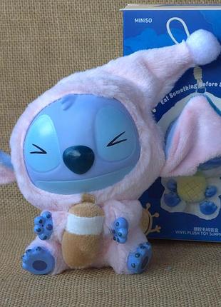 М’яка іграшка підвісний брелок disney miniso stitch eat something before sleep лабубу стич стіч