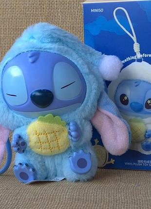 М’яка іграшка підвісний брелок disney miniso stitch eat something before sleep лабубу стич стіч