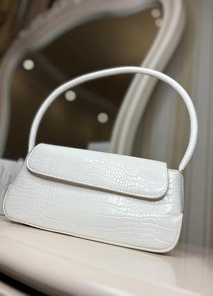 Біла сумочка sinsay“під крокодила"🤍