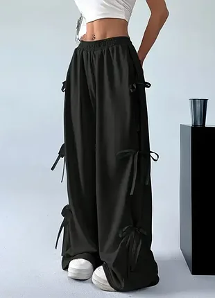 Брюки брюки с бантиками клеш тренд