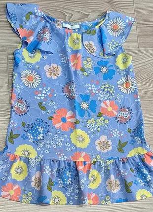 Легкое платье m&amp;s 7-8роков