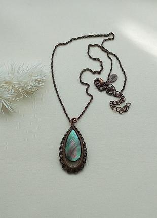 2028 красивая подвеска, натуральная ракушка, капля, бренд