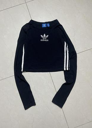 Жіночий кроп топ лонгслів adidas
