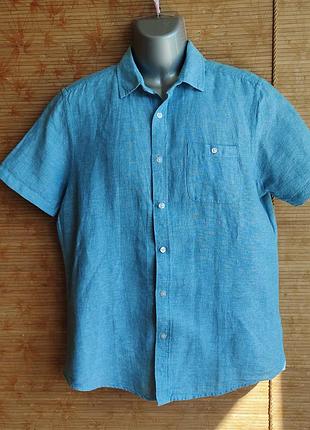 Тенниска от tu премиум качества из смеси льна и коттона