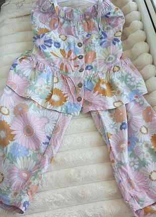 Комплект на девочку h&amp;m 2-3р, штаны и маечка.