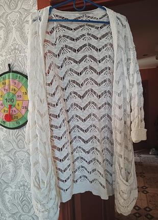 Накидка.кардиган. вязкая шикарная