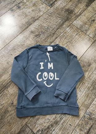Свитшот, свитер, кофта двунитка шлевки, zara, р. 92-98, 2-3 года