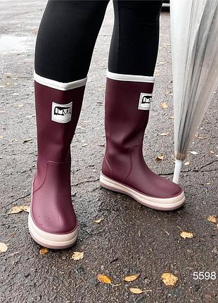 Гумові чоботи бордо