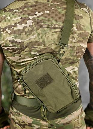 Сумка через плече олива дл6247