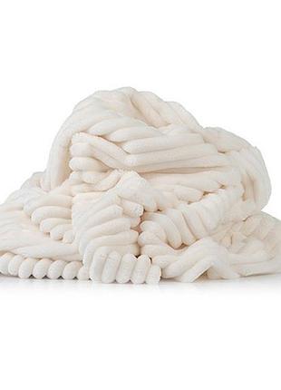 ✁ отрез плюш minky stripes молочный 100х80 см
