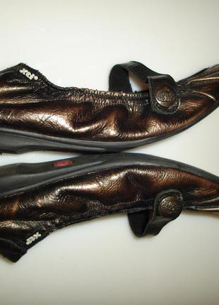 Патированные кожаные балетки, мокасины xti  , р 36, стелька 23 см, сделаны в испании