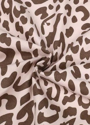 Фланель лео коричневый на пудре