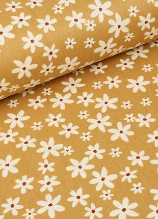 Ранфорс 240 см ромашки на карамельном