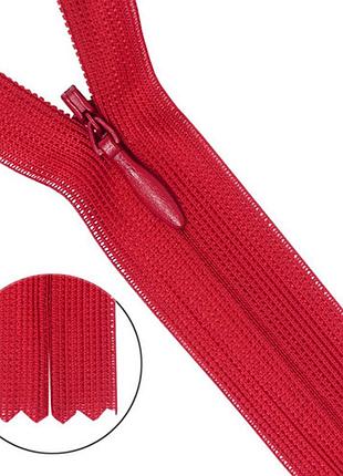 Молния потайная #3 50 см алая