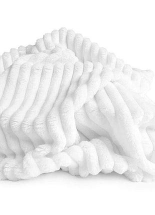 Відріз плюшу minky stripes білий 90х135 см