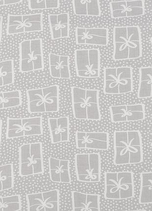✁отрез хлопковой ткани подарки на сером 100х80 см