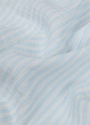 Муслин жатка полоски голубые 135 см (остаток 0.50+0.50 мп)