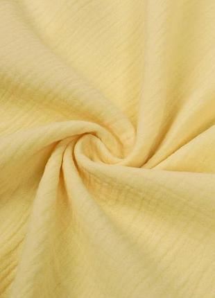Отрез муслина жатки лимонно-желтый 18х135 см