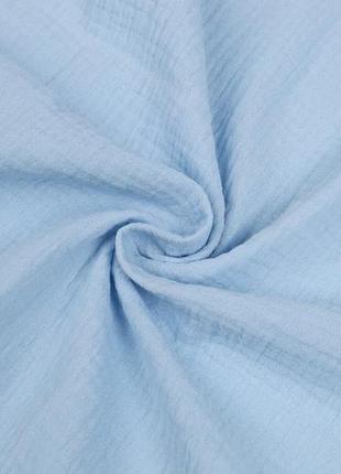 Відріз мусліну жатки насичено-блакитний 37х135 см